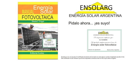 Libro Energía Solar. ¡ Test Y Certificado!