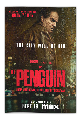 Poster Afiche Autoadhesivo Serie El Pingüino 1mt