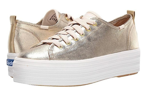 Zapatillas Keds Plataforma Doradas Metalizadas Originales