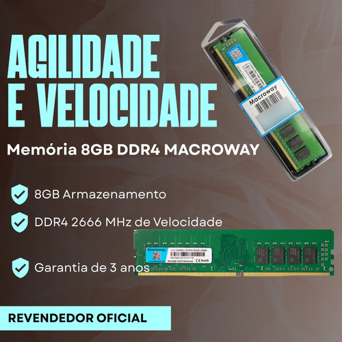 Memoria Ram Macroway Para Pc Ddr4 16gb 2400mhz 1x16gb Deskto