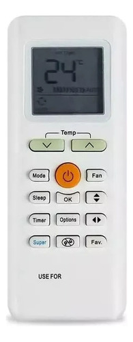 Control Remoto De Aire Acondicionado Midea Btu