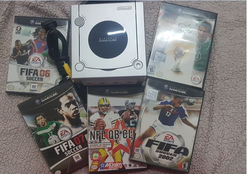 Consola Gamecube Platino 5 Juegos, Fifa, Original, Nfl