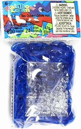 ~ Marca Nueva ~ Rainbow Loom Azul Del Océano Jelly Bandas De