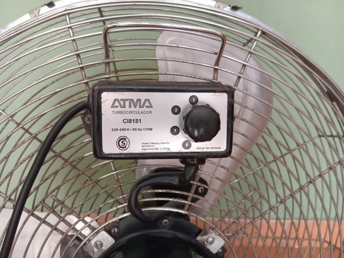Turbo Ventilador Atma Grande Para Repuesto 54 Cm 50htz Plateado Plateado Metal 3 (Usado)