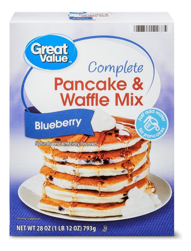 Harina Para Hot Cakes Y Waffles Con Mora Azul Great Value