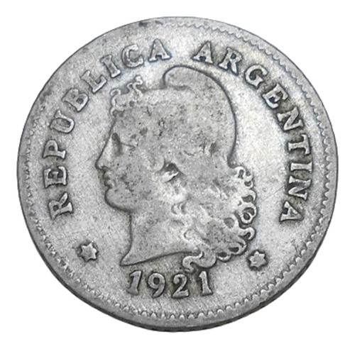 Argentina Escasos 10 Centavos 1921 - Km#35