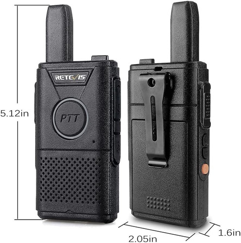 Rádio Walkie Talkie Mini Dual Ptt Recarregável Retevis Rt18