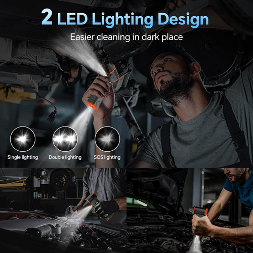 Plumero Eléctrico 10000 Mah 180000 Rpm Con Luces Led Color Del Cabezal