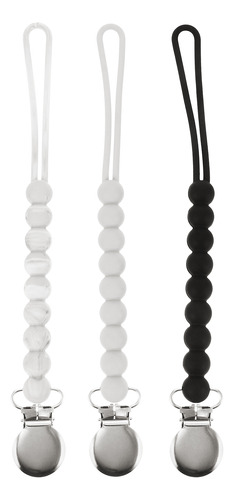 Cadena De Silicona Para Chupetes Beaded Soother Chains, 3 Un