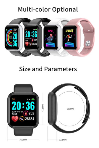 Cx 16pzs Smartwatches Y68 Bluetooth Inteligente Mayoreo