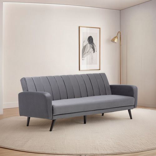 Sofá Futón 3 Cuerpos Gris - Clásico Cambridge Eg2021gr