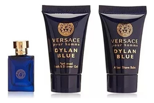 Versace Dylan Blue Pour Homme Conjunto 3 Peças Em Miniatura Gênero Masculino