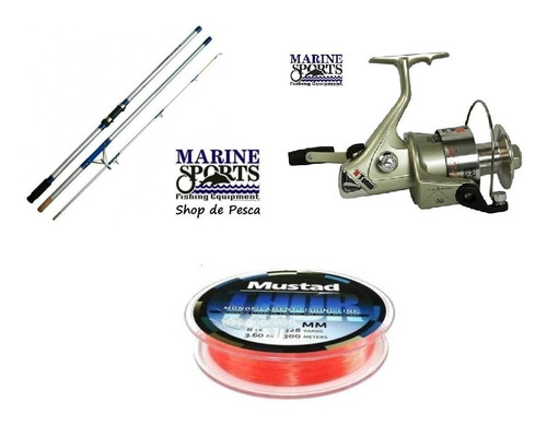 Reel Caña Combo De Lance Costa Rio Mar Marine Sports