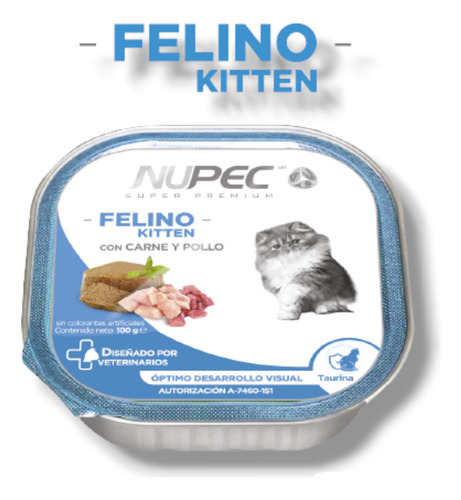 Lata Nupec Felino Kitten 100g | Desarrollo Óseo Y Muscular