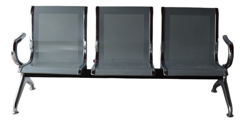 Imagen 2 de 7 de Silla Tandem Para Sala De Espera 3 Puesto Metalica