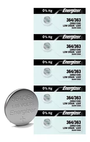 Pila De Reloj Energizer 364 363 Sr 621 Sw Blister X 5 Unidad