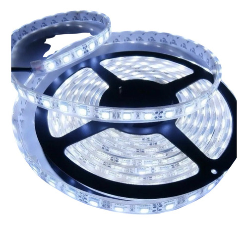 Tira Led 5050 Blanco Frio 5mts Alta Potencia + Fuente