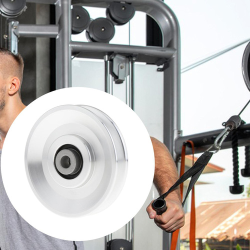 Accesorio De Gimnasio Con Rueda De Polea De 90mm Plata