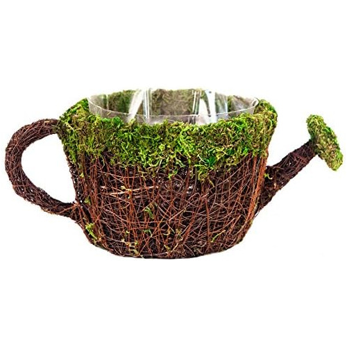 (55260 7  Deco Watering Can Planter Basket, Medium