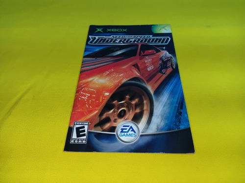 Manual Original Need For Speed Underground Xbox