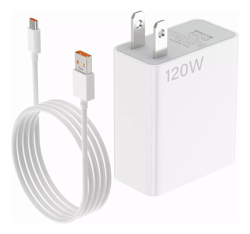 120w Turbo Cargador Con Cable Tipo C Para Xiaomi