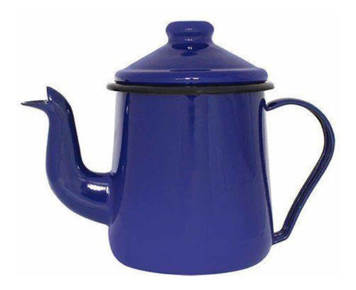 Bule Cafeteira Bico Longo Ewel Esmaltad N12 1,1l Azul 151005