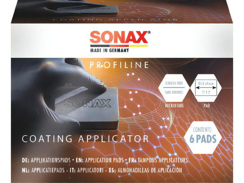 Cc One Aplicadores Coating X 6 Sonax Color Negro