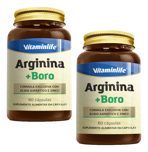 2x Arginina + Boro Vitaminlife 60 Cápsulas