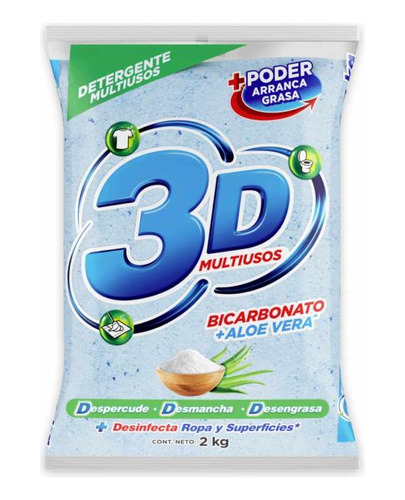 Detergente 3d 2000gr