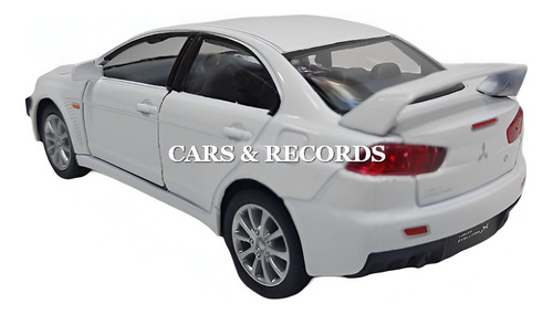 Mitsubishi Lancer Evo X 2008 Nuevo Sin Caja -b Kinsmart 1/32 Blanco