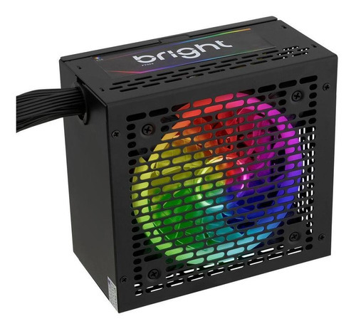 Fonte De Alimentação Para Pc Atx Rgb 650w Bright Cor Preto Voltagem 110v/220v