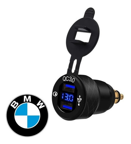 Cargador Usb Moto Bmw Quickcharger 3.0 4.2amp + Voltimetro