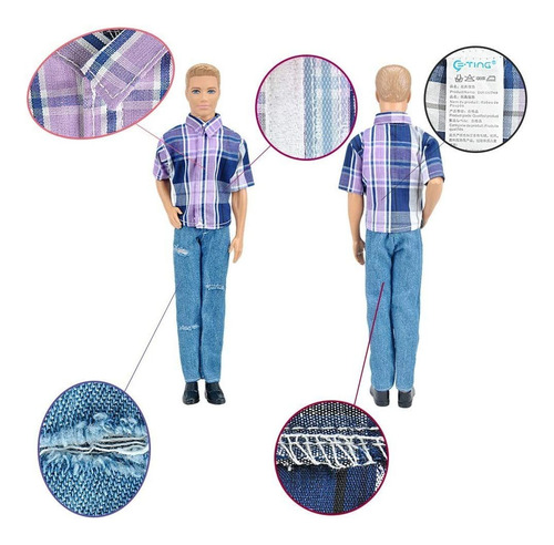 E-ting 3 Juegos Ropa Casual Chamarra A Cuadros Trajes Pantal
