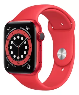 Apple Watch Series 6 (GPS+Cellular) - Caja de aluminio (PRODUCT)RED de 44 mm - Correa deportiva (PRODUCT)RED