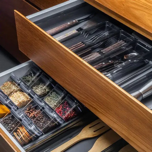 Organizador De Cajón Clear 37,5 X 15 X 5,6 Gris