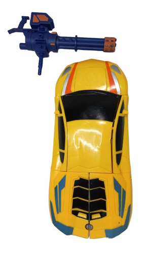 Imagen 8 de 10 de Robot Transformers Grande 22cm Auto Helicoptero Arma Niño