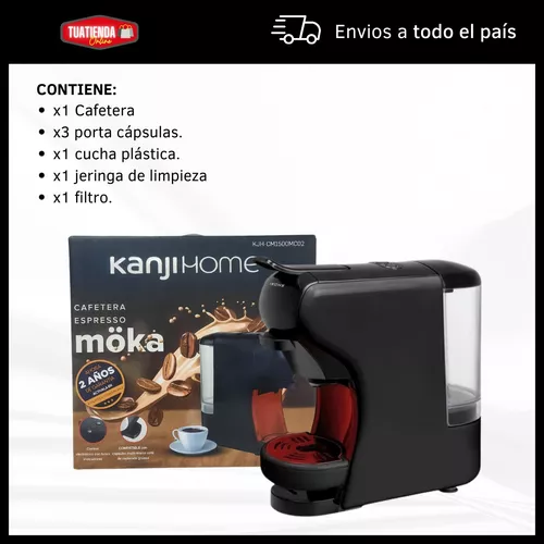 Cafetera Expreso Multicapsula 1500W Black Kanji