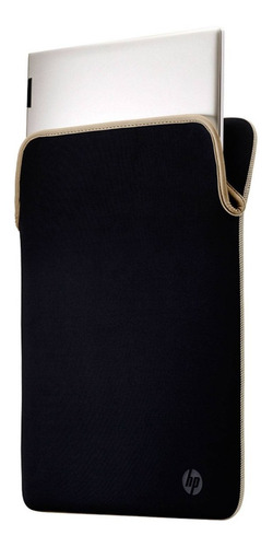 Imagen 3 de 6 de Funda Hp Reversible Notebook Negro/dorado 15.6