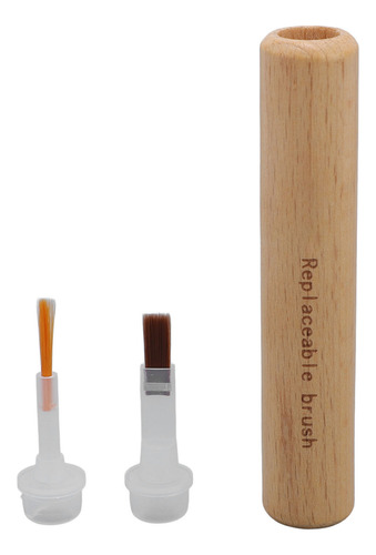Cepillo De Repuesto Para Esmalte De Uñas, Madera De Doble Pu