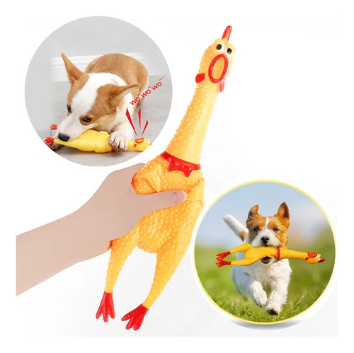 Juguete Con Sonido Pollo Para Perros 28cm