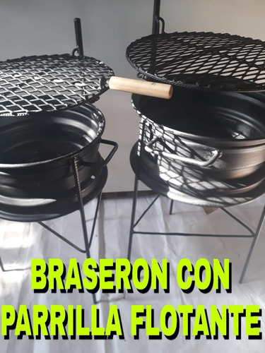 Brasero/parrilla Regulable/desmontable 2 En 1 