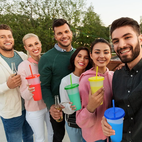 Vasos Mágicos De 700ml Que Cambian De Color, 10 Piezas