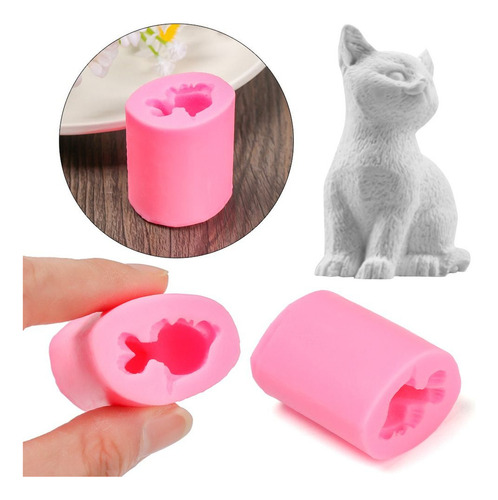 Molde De Cera 3d Art Para Velas De Gato, Molde De Silicona,