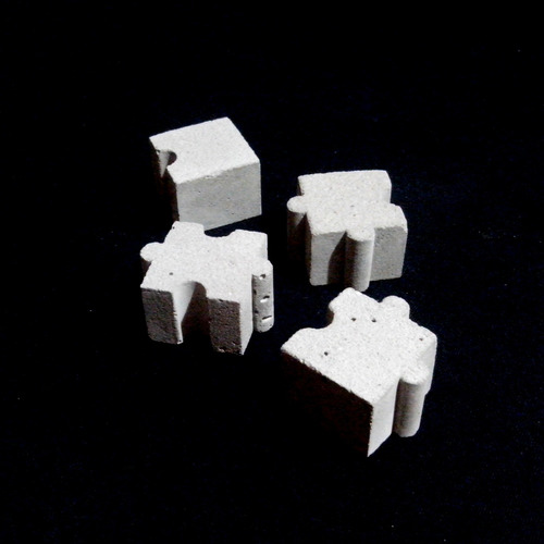 Imagen 3 de 5 de Piezas Rompecabeza Cemento Pisapapeles Minimalista X 3