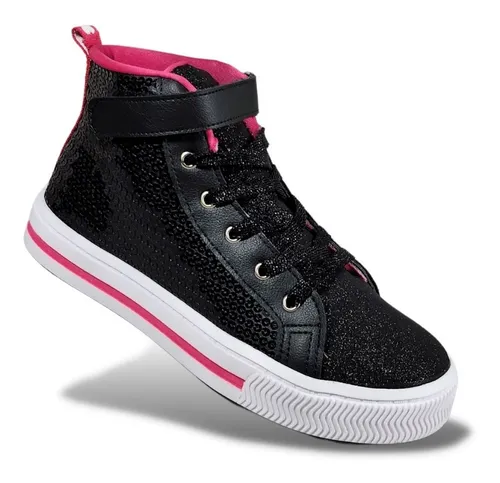 Zapatillas Niñas Glitter Cordon Elastico Premium Pampili