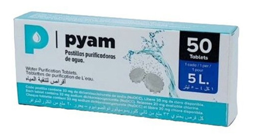 Pastillas Potabilizadoras Pyam Caja X 50 Unidades