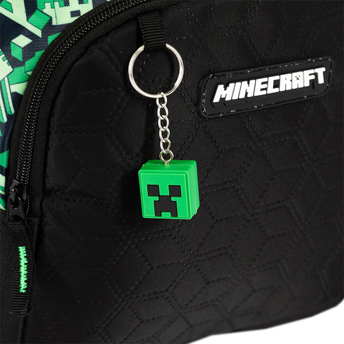 Mochila Costas Minecraft Escolar Com Estojo Duplo Passeio