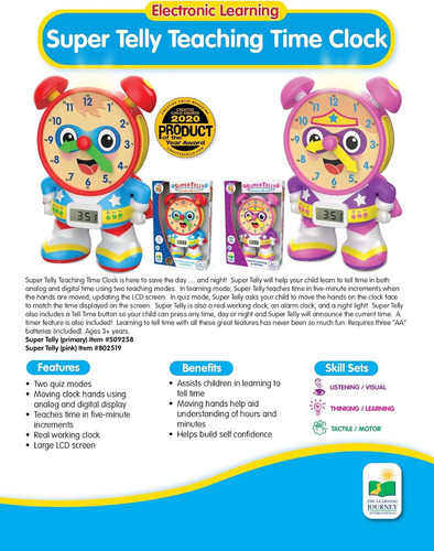 The Learning Journey - Super Telly Teaching Time Clock -...
