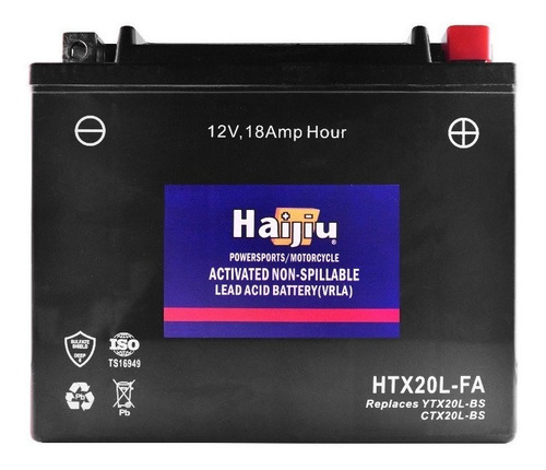 Imagen 1 de 4 de Bateria Moto Haijiu Htx20l-fa Gel Ytx20l-bs - Sti Full