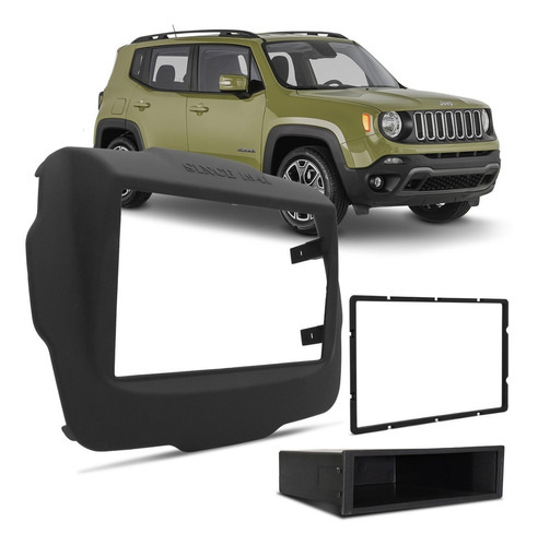 Moldura 2 Din Jeep Renegade Painel Dvd 2015 À 2020